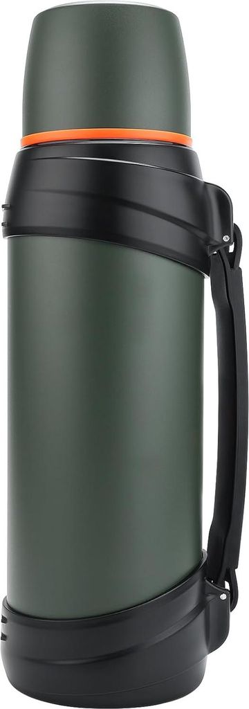 Thermosflasche Thermoskanne 2.5L, Isolierkanne Edelstahl Trinkflasche, Isolierflasche mit 2 Trinkbecher, Doppelwandisolierung Camping Wasserflasche...