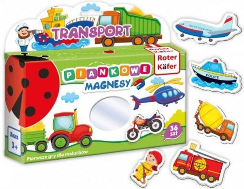 Magnetische Straßenfahrzeuge - Kollektion „Meine kleine Welt der Magnete“, CE EN 71-Zertifikat, neues Produkt, polnische Version, perfekt zum ...