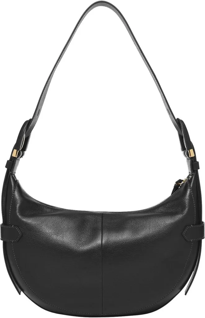 Fossil Harwell Hobo Black : Sac à Épaule en Cuir Noir Chic et Intemporel - 2