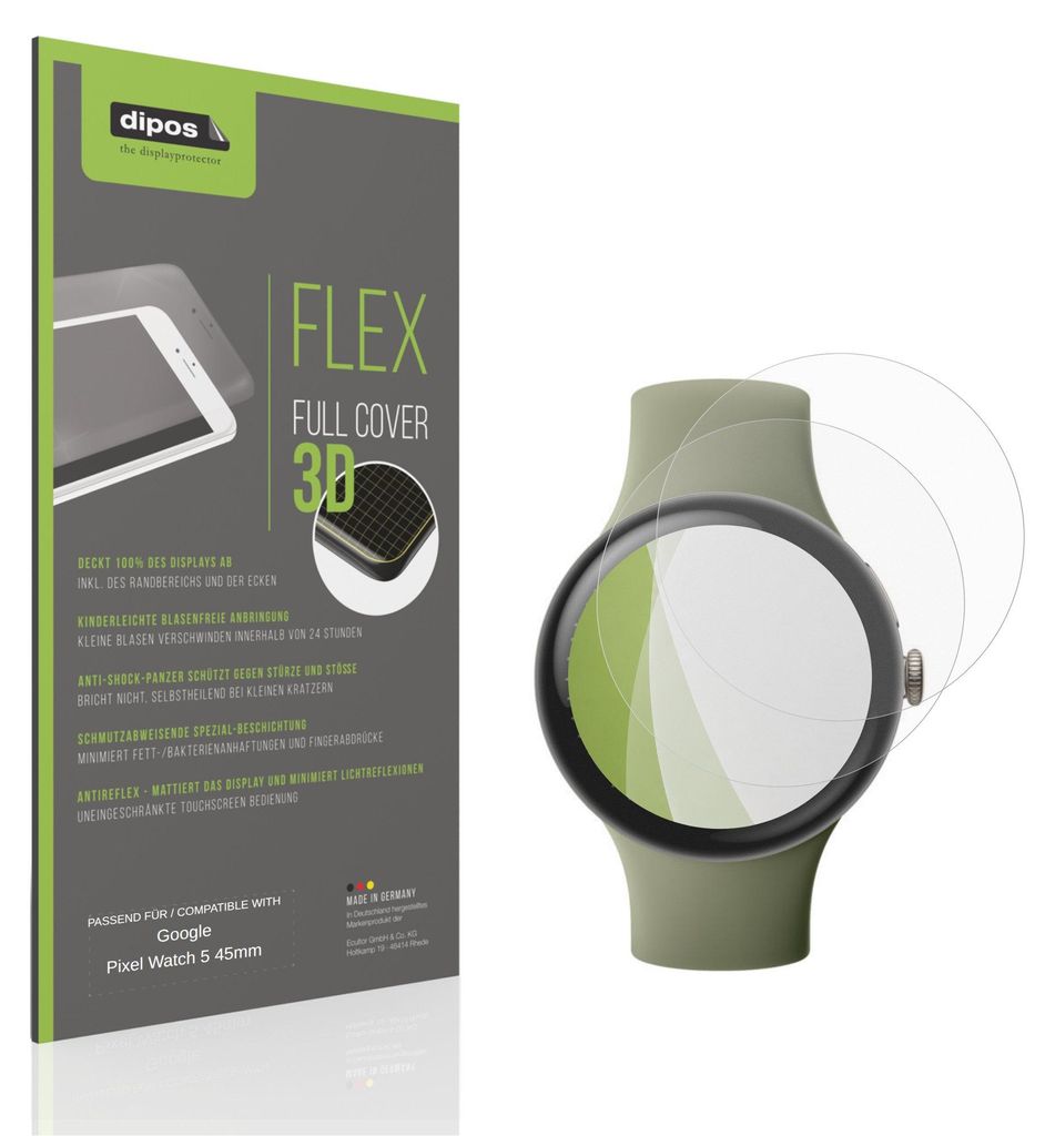 2x Full Cover mat Film pour Google Pixel Watch 5 45mm Film Image du produit 