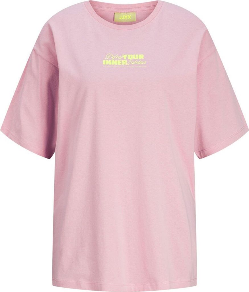 Jack & Jones Peyton Loose Jjxx Kurzarm-t-shirt Rosa L Frau Rosa L
