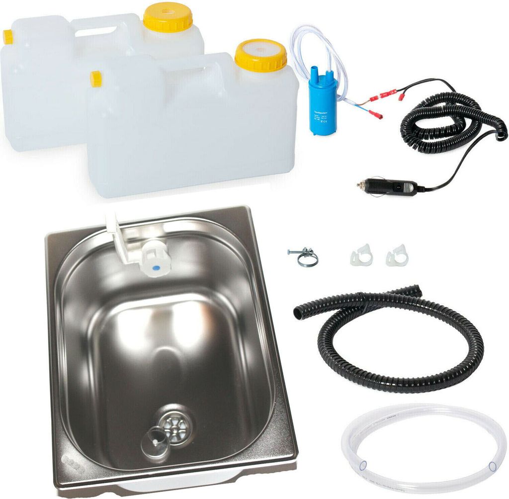 12V Camping Spüle Bausatz Waschbecken Spülbecken Ford Transit VW Caddy T2 T3 T4