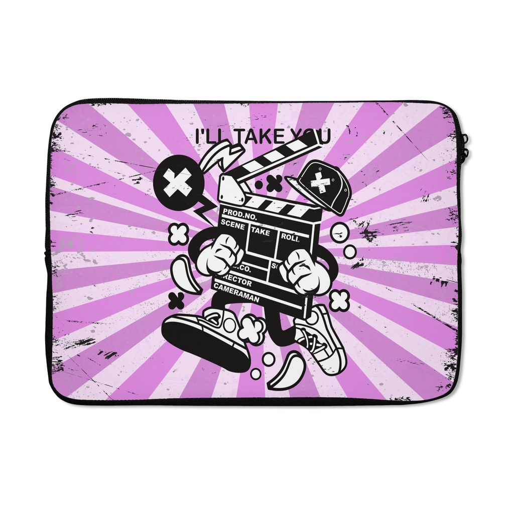 MuchoWow Laptop Hülle 13 Zoll Filmklappe - Schuhe - Retro Laptoptasche - Laptophülle - Sleeve - Rundumschutz