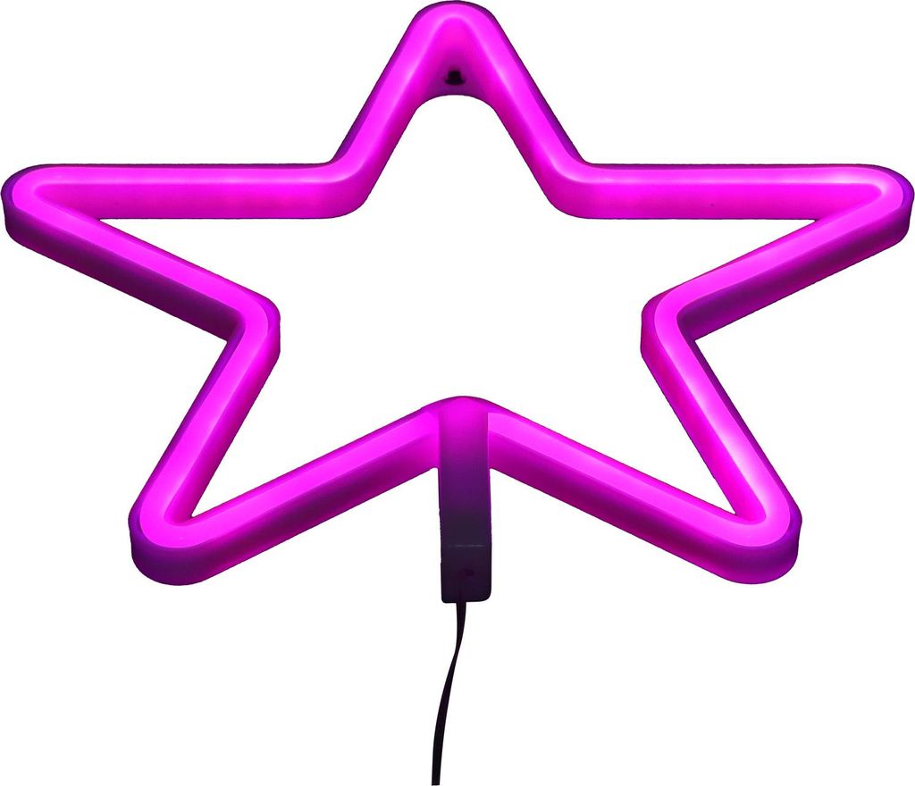 Star Shape LED Light Neon Sign Neonlicht für Geburtstag Party Wohnzimmer USB/Batterie PoweredPink