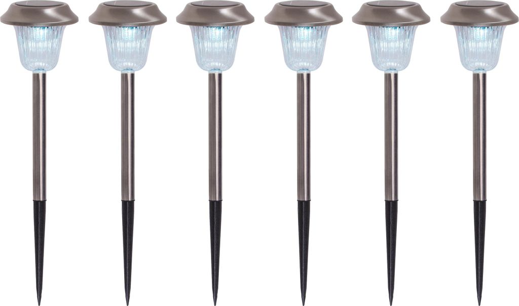 Solarleuchte Garten Erdspieß 6er Set Solarlampe Außen Produktbild 