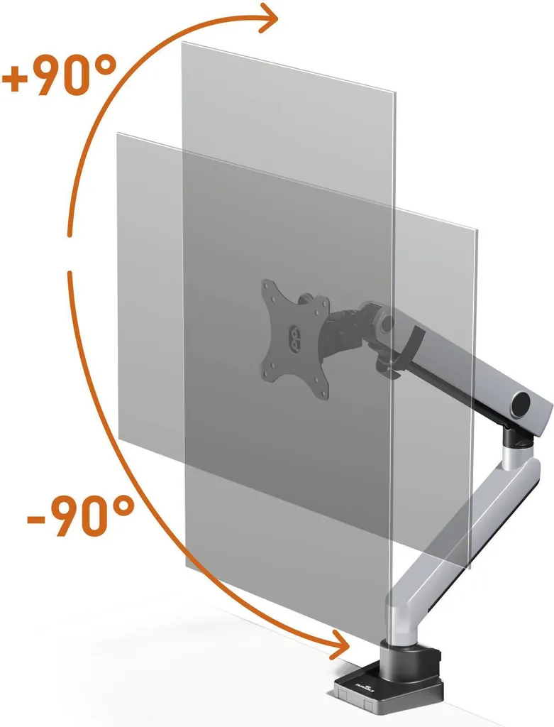 DURABLE Support Moniteur SELECT PLUS 509623 avec Bras de Fixation Table - 13