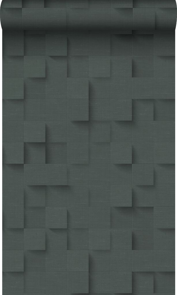 Origin Wallcoverings Tapete 3D-Würfel Antrazitgrau 50 x 900 cm