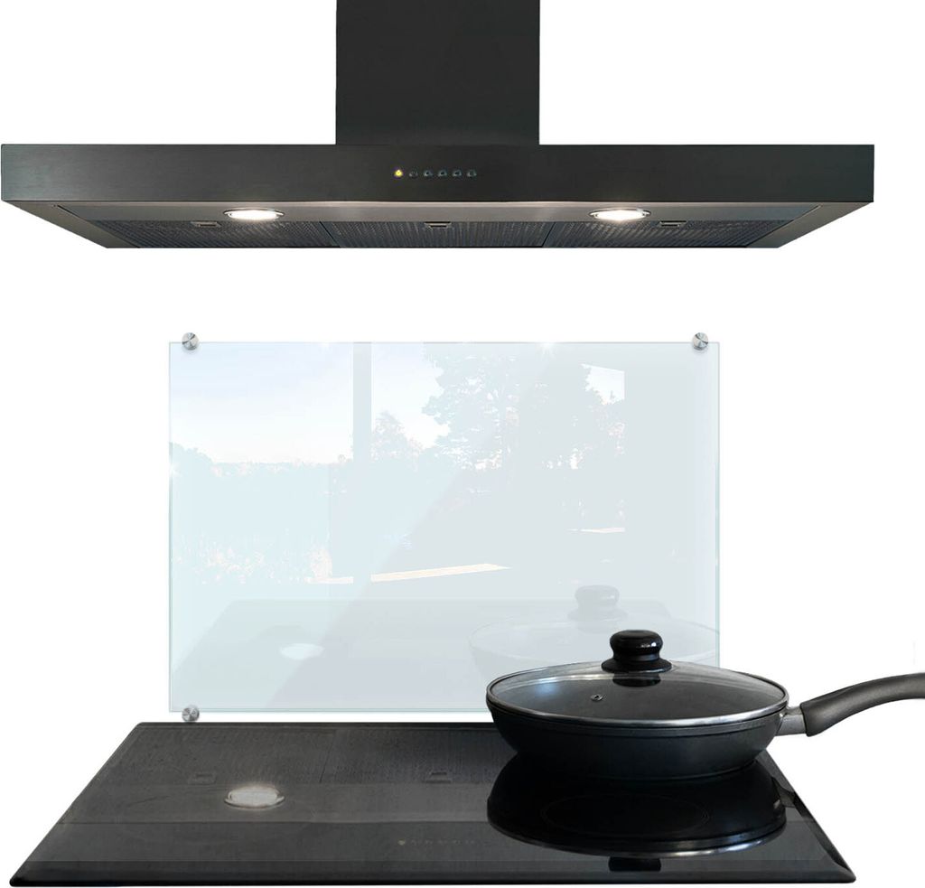 Küchenrückwand Glas – Spritzschutz – Schutzwand – Modern – 50x50 cm – Transparent – Hitzebeständig – Kratzfest – Küchenrückwände