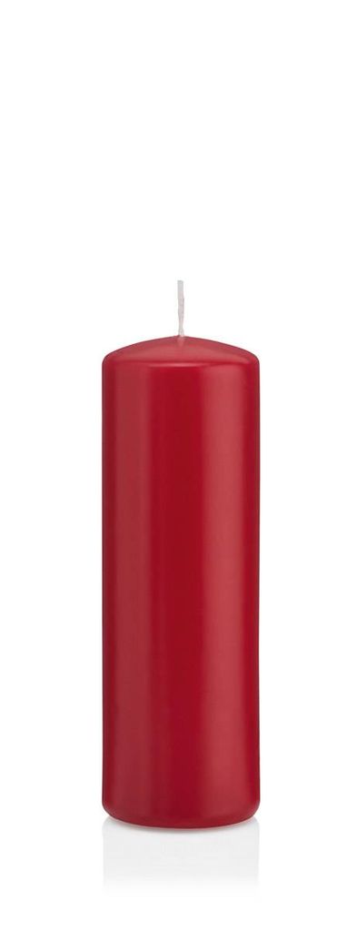 INNA-Glas Wachskerze Maeva, dunkelrot, 15cm, Ø 5cm, 37h - Germany - Stumpenkerze - Windlicht Kerze