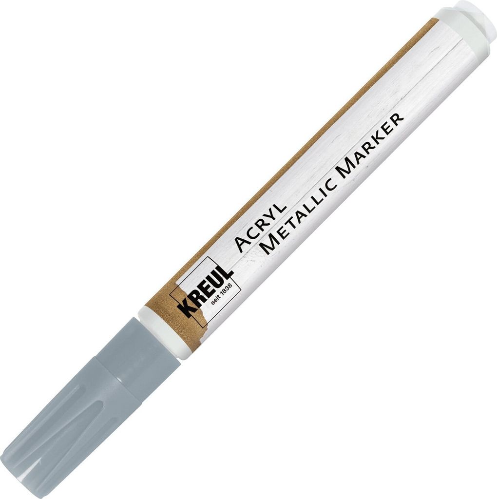 KREUL Acryl Metallic Marker Medium Rundspitze silber