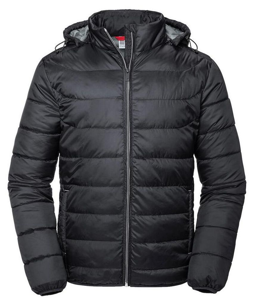 Russell - "Nano" Steppjacke mit Kapuze für Herren FK2823 (M) (Schwarz)