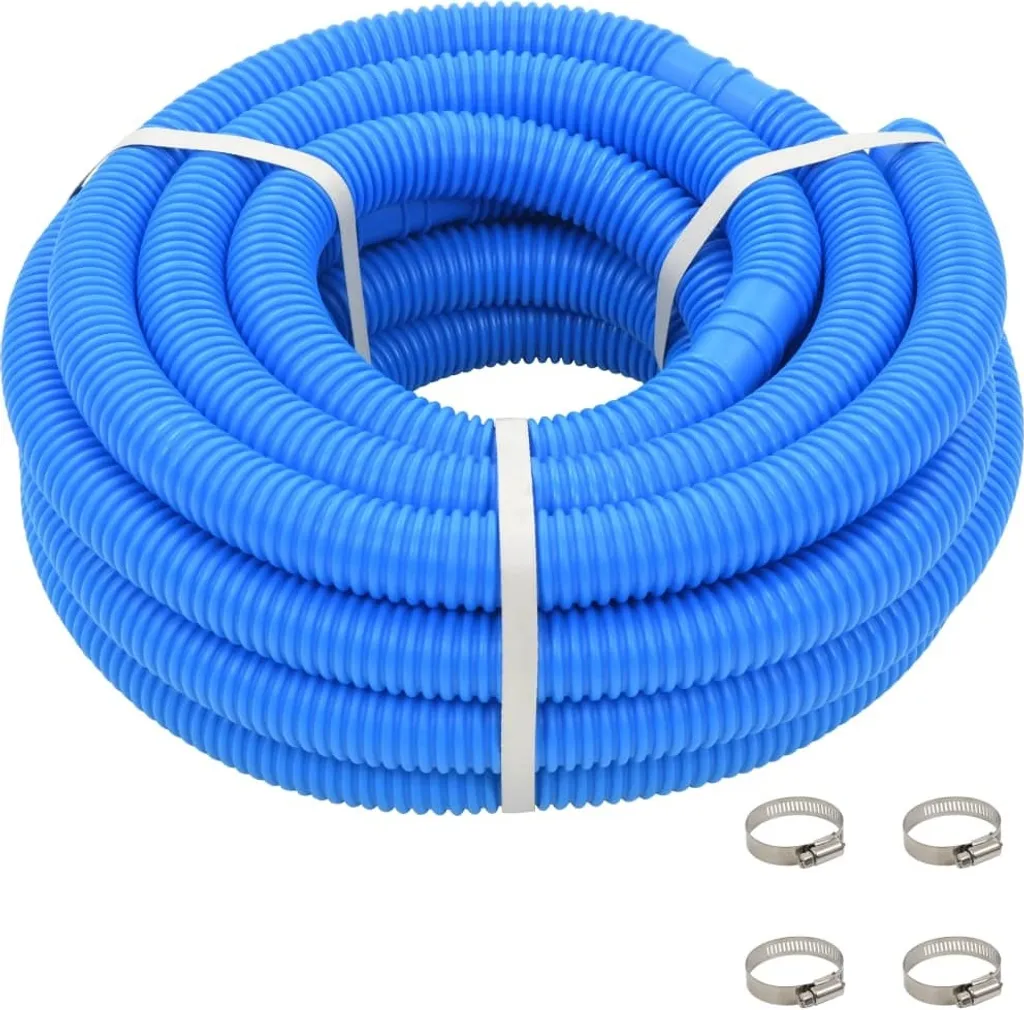 Tubo Flessibile 38mm per Pulizia Piscina 12m - Kit Completo con Morsetti