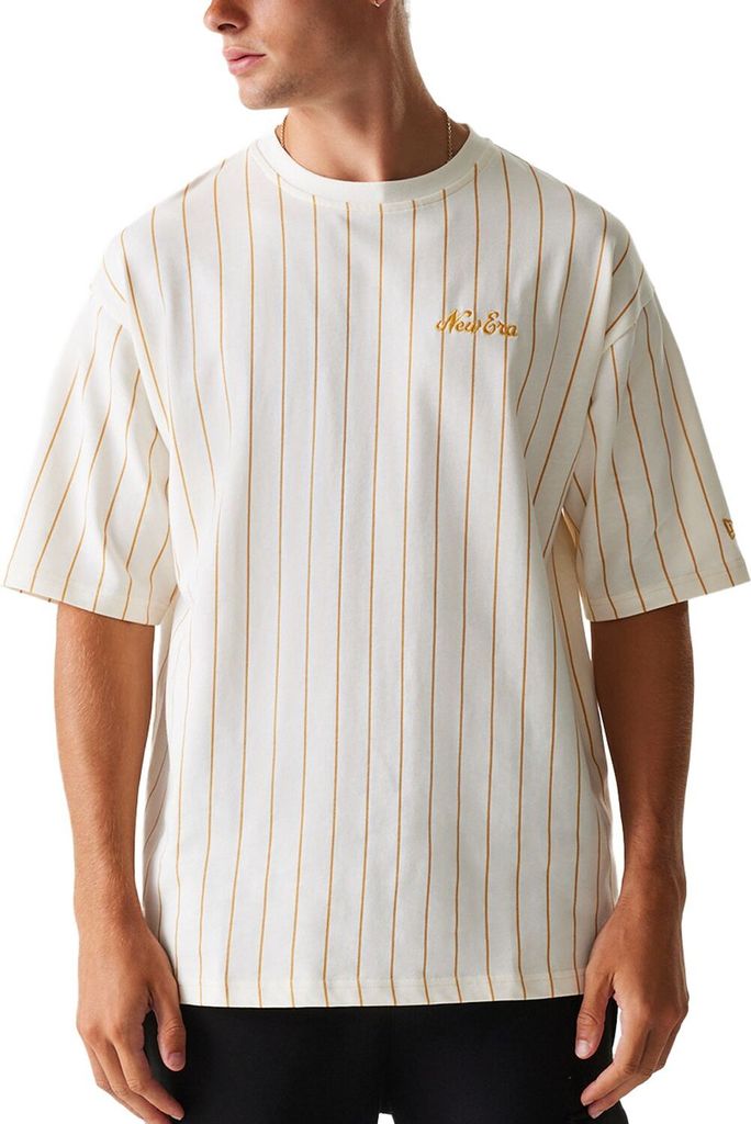New Era Oversized Shirt - PINSTRIPE off white - M