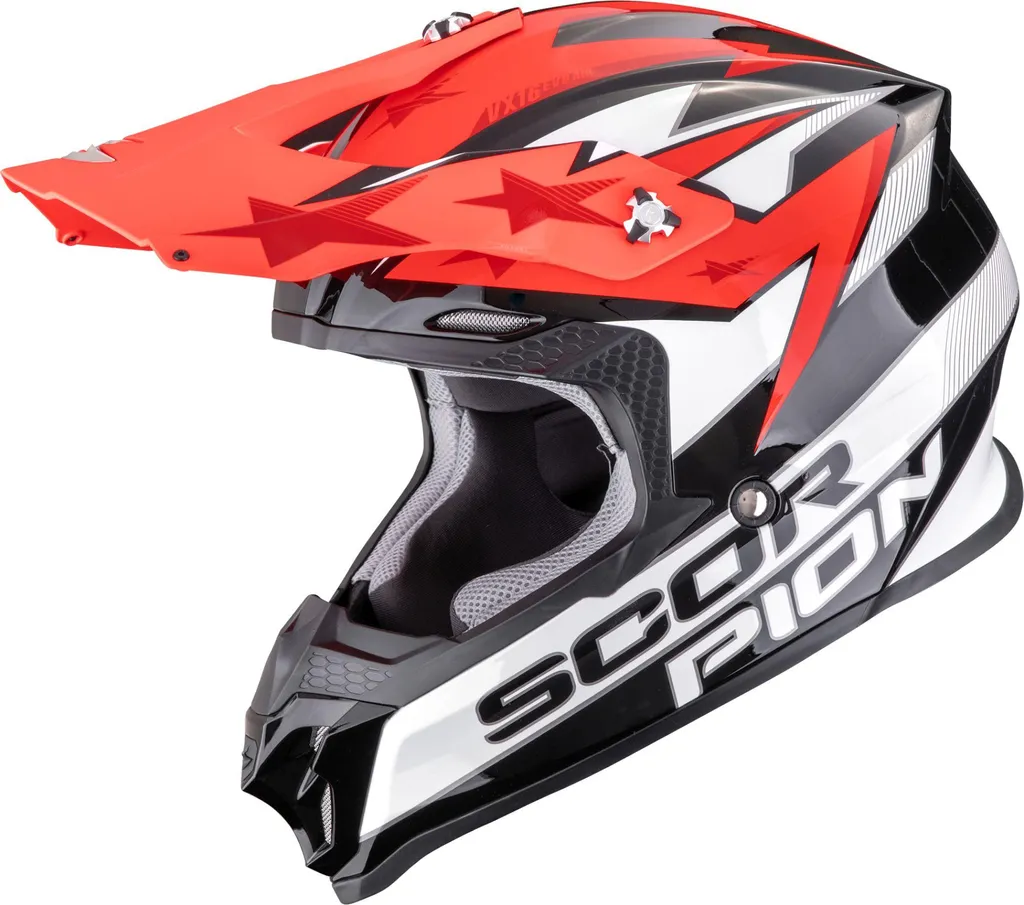 Casque Intégral Cross Scorpion VX-16 Evo Air Patriot pour Pilote de Moto
