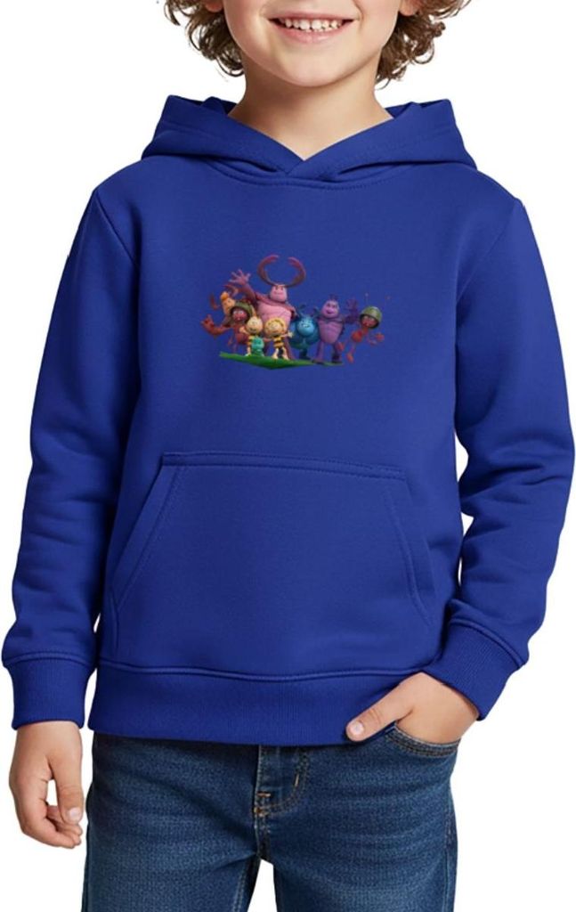 Spreadshirt Die Biene Maja 3 Maja und Freunde Kinder Premium Hoodie, 122/128 (6 Jahre), Royalblau