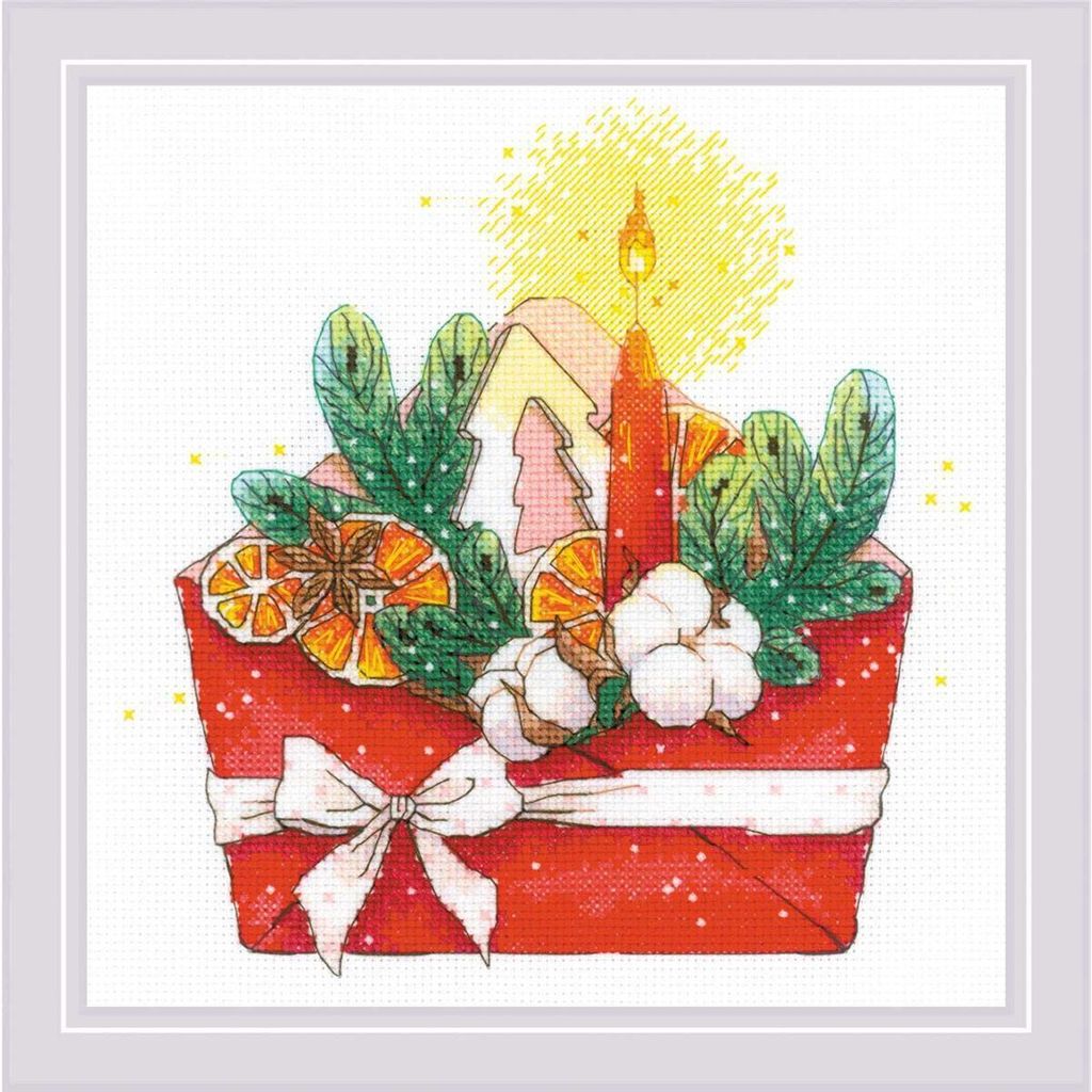 Zestaw do haftu krzyżykowego Riolis "Noworoczny list" 20x20cm