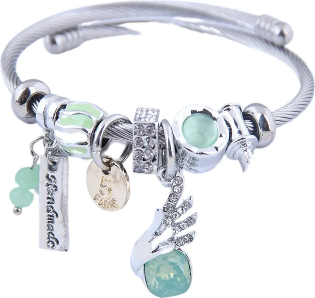 Bracciale Ilana Angel Wings Verde | Gioiello Ali di Angelo Custode