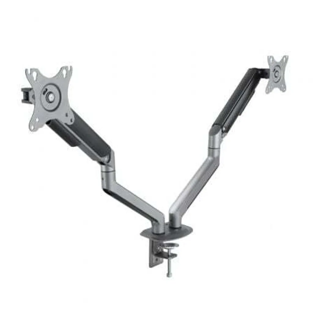 Support Double Écran pour Bureau Ergonomique Argent 17-32'' Tooq DB4132