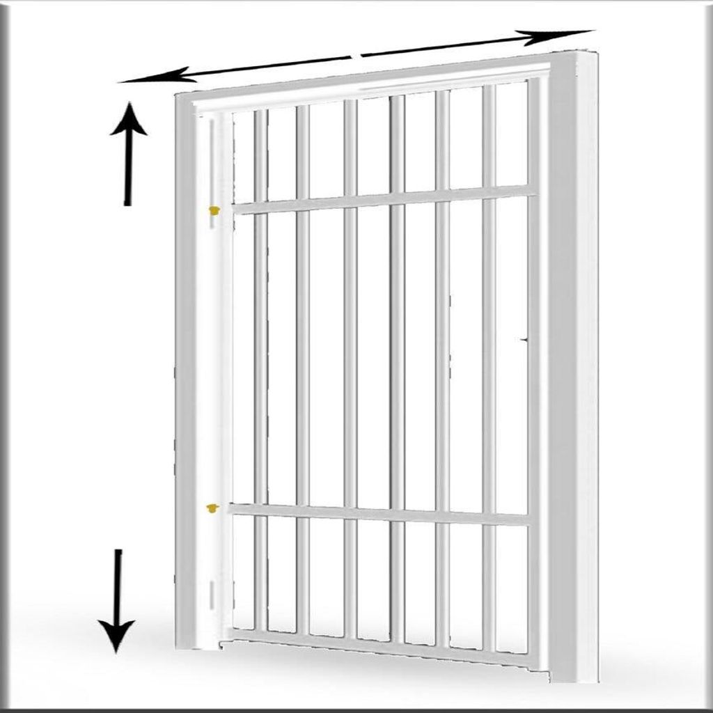 Türgitter ausziehbar 70–120 × 170–225 cm Weiß – Produktbild 