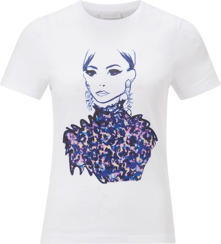 Slim fit t-shirt with print organic Produktbild 