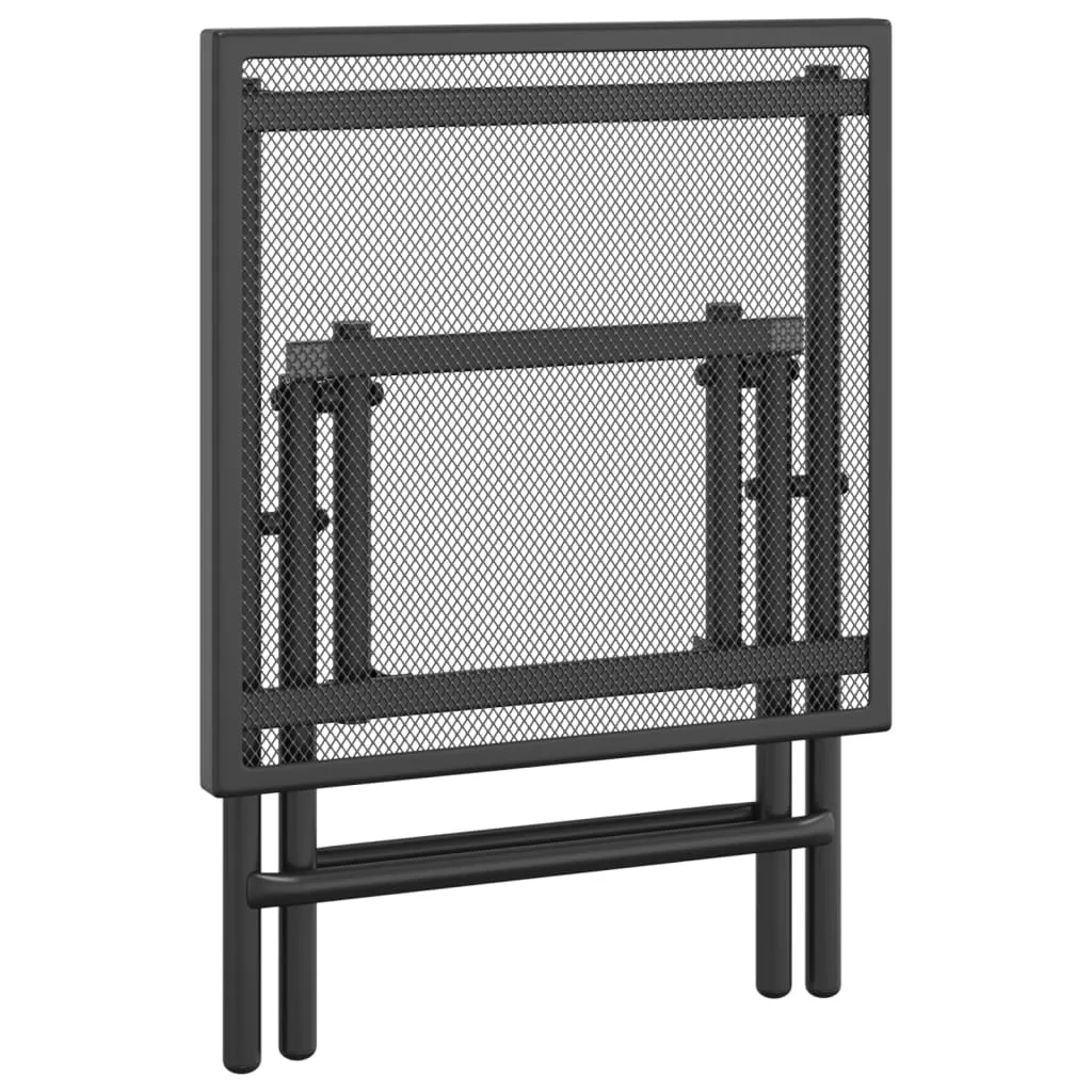 Table d'appoint pliable anthracite en acier : la solution pour petits balcons - 6