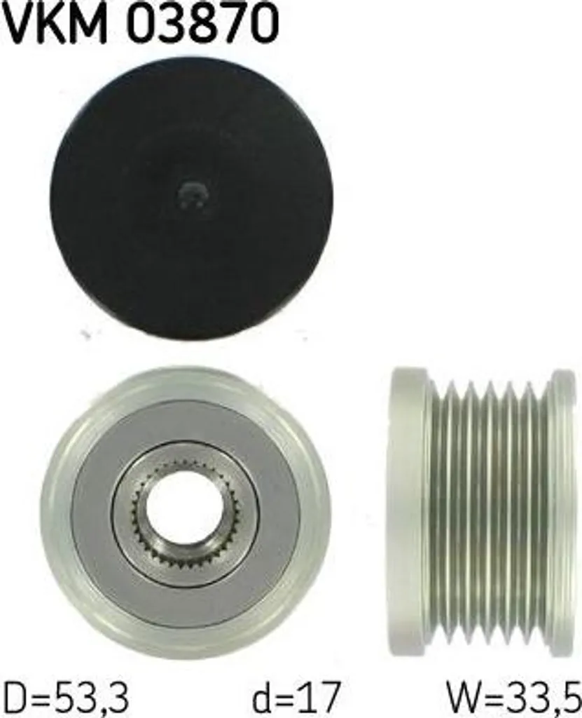 Roue Libre Alternateur SKF VKM 03870 pour Réparer BMW 1er 3er E90 E87 Z4