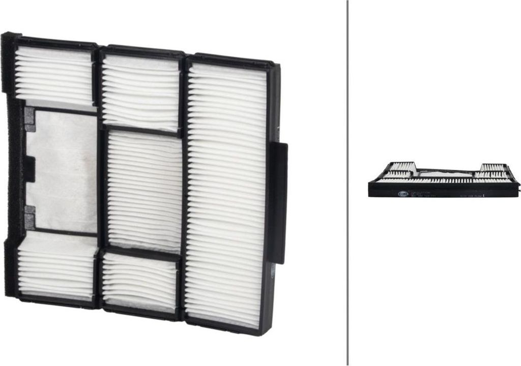 Innenraumfilter Pollenfilter 221 x 202 mm HELLA für u.a. TOYOTA COROLLA