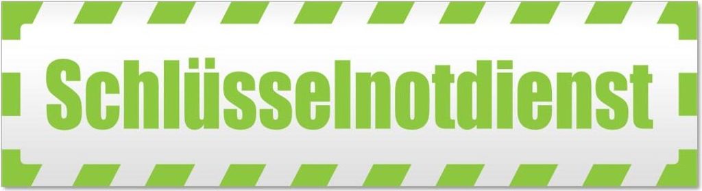 Schlüsselnotdienst gestreift Magnetschild Schild magnetisch