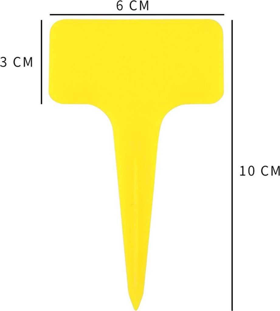 20PCS T Form Garten Etiketten Verdickung Garten Pflanze Tag Pflanze Klassifizierung Sortierung Zeichen Tag Gelb