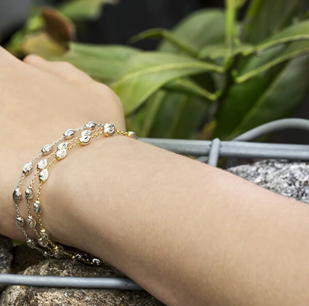 Bracelet bicolore pour soirée et travail - Accessoire chic AGB513 17cm