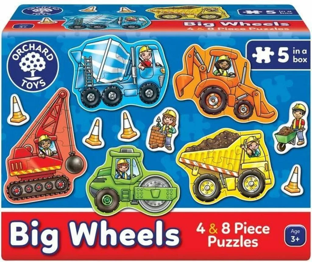 Puzzle Enfant Géant Orchard Big Wheels avec Grosses Pièces en Carton