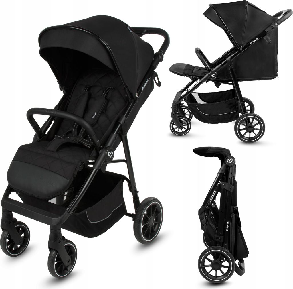 Kinderwagen Enzo Kidwell 22Kg - Grosse Räder, Verdeck Xxl, 5-Gurt-Befestigung