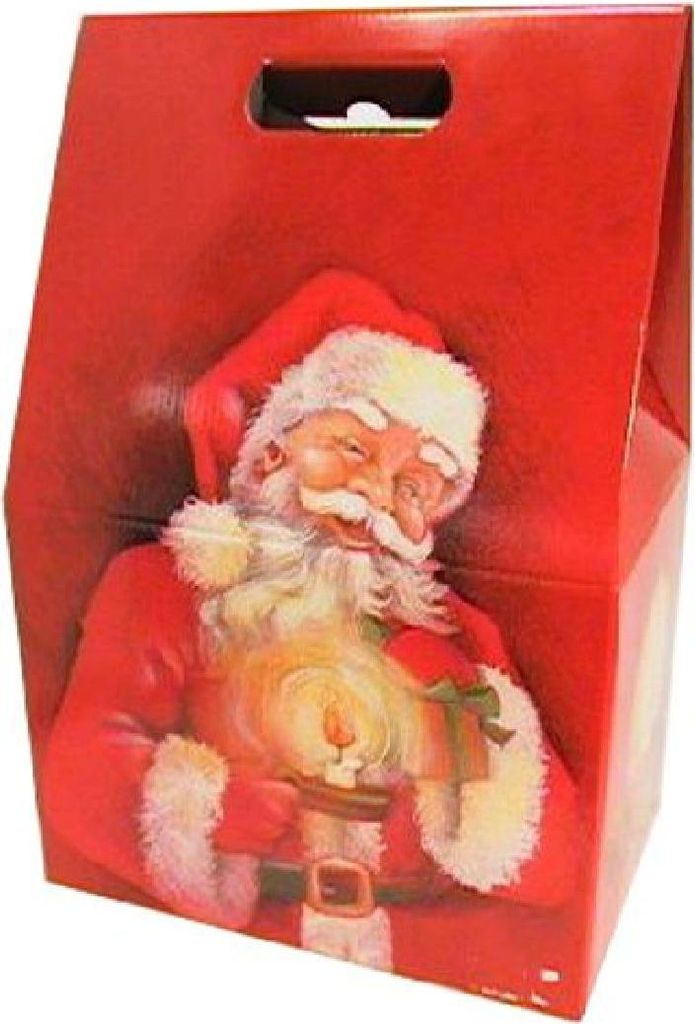 Geschenkkarton Weihnachten mit Nikolaus-Motiv I 28x21x41 cm I wiederverwendbar