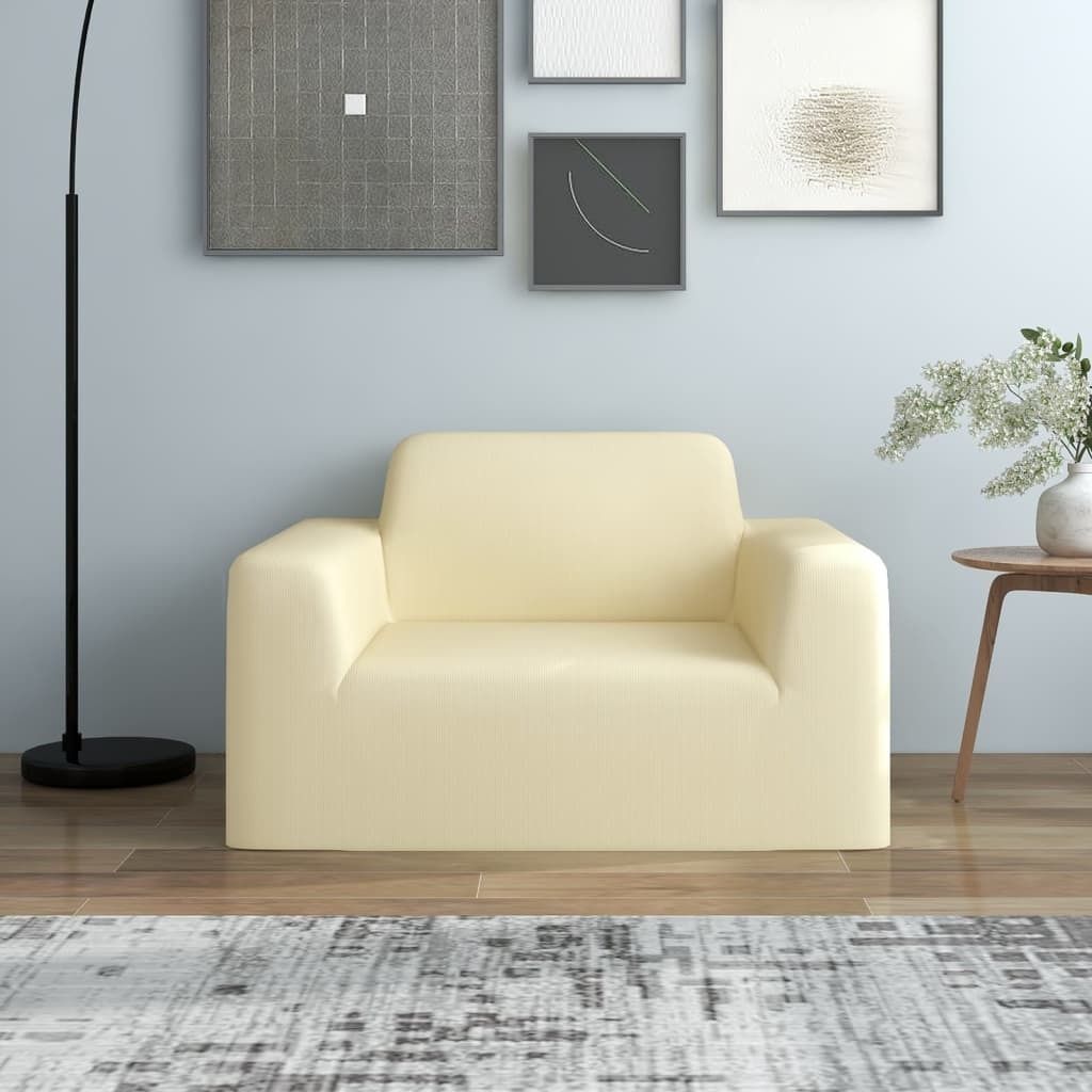 "2026 Promotion" Stretch-Sofahusse Creme Polyester-Jersey - Hussen CC18561