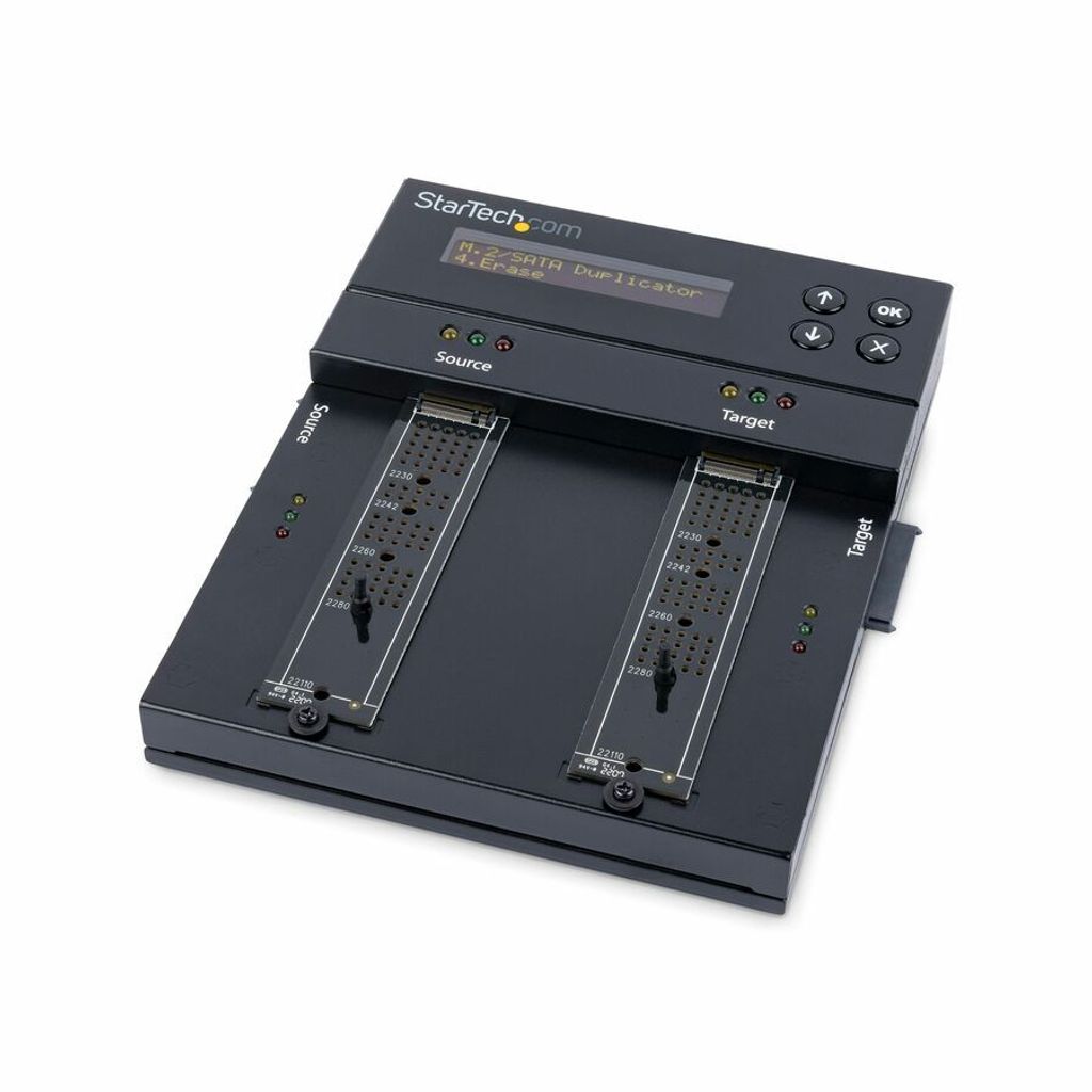 StarTech.com Selbständiger M.2 SATA & M.2 NVMe Duplikator und Löscher - SATA/SSD Festplatten klonen/löschen für M.2 PCIe AHCI/NVMe, M.2 SATA, 2...
