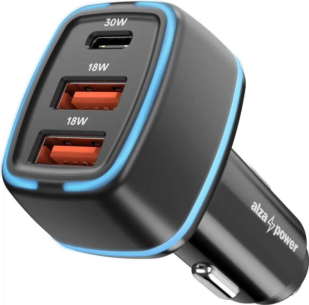 Chargeur de voiture USB double port Power Delivery 30W AlzaPower P220