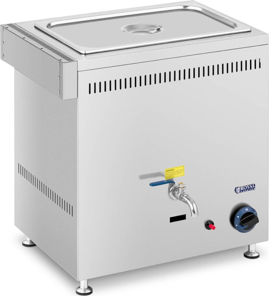 Royal Catering Gas Bain Marie - 3300 W - GN 1 x 1/1 - 0,02 bar - G20