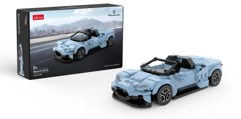 Réplique Maserati MC20 RASTAR 1:30 Bleue : Blocs Robustes pour Passionnés