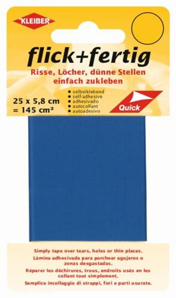 KLEIBER Reparatur-Set Flick + Fertig kornblau selbstklebend Produktbild 