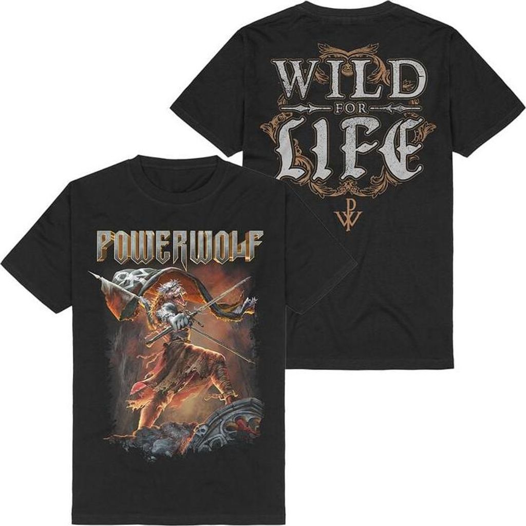 Powerwolf T-Shirt Herren Wild For Life schwarz 3XL