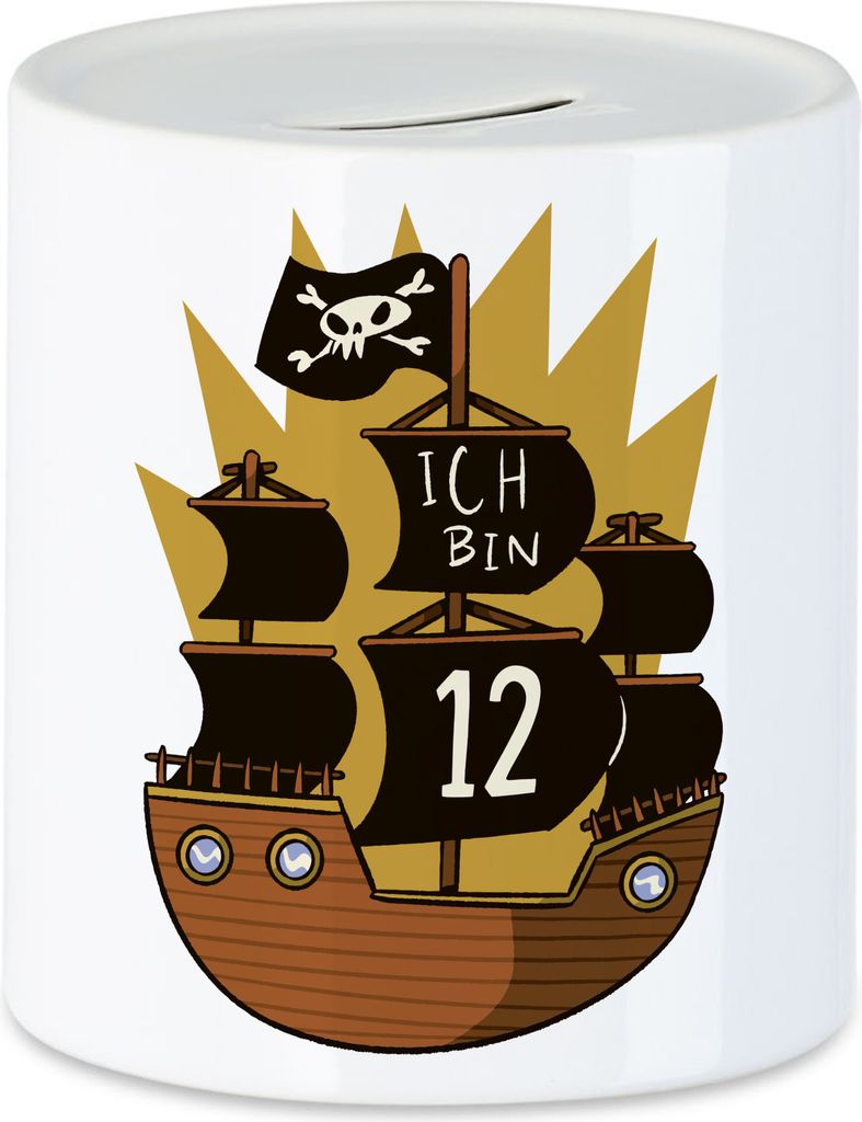 Geburtstag 12 Jahre Spardose 12 Jahre 12. Geburtstag Piraten Pirat Motto