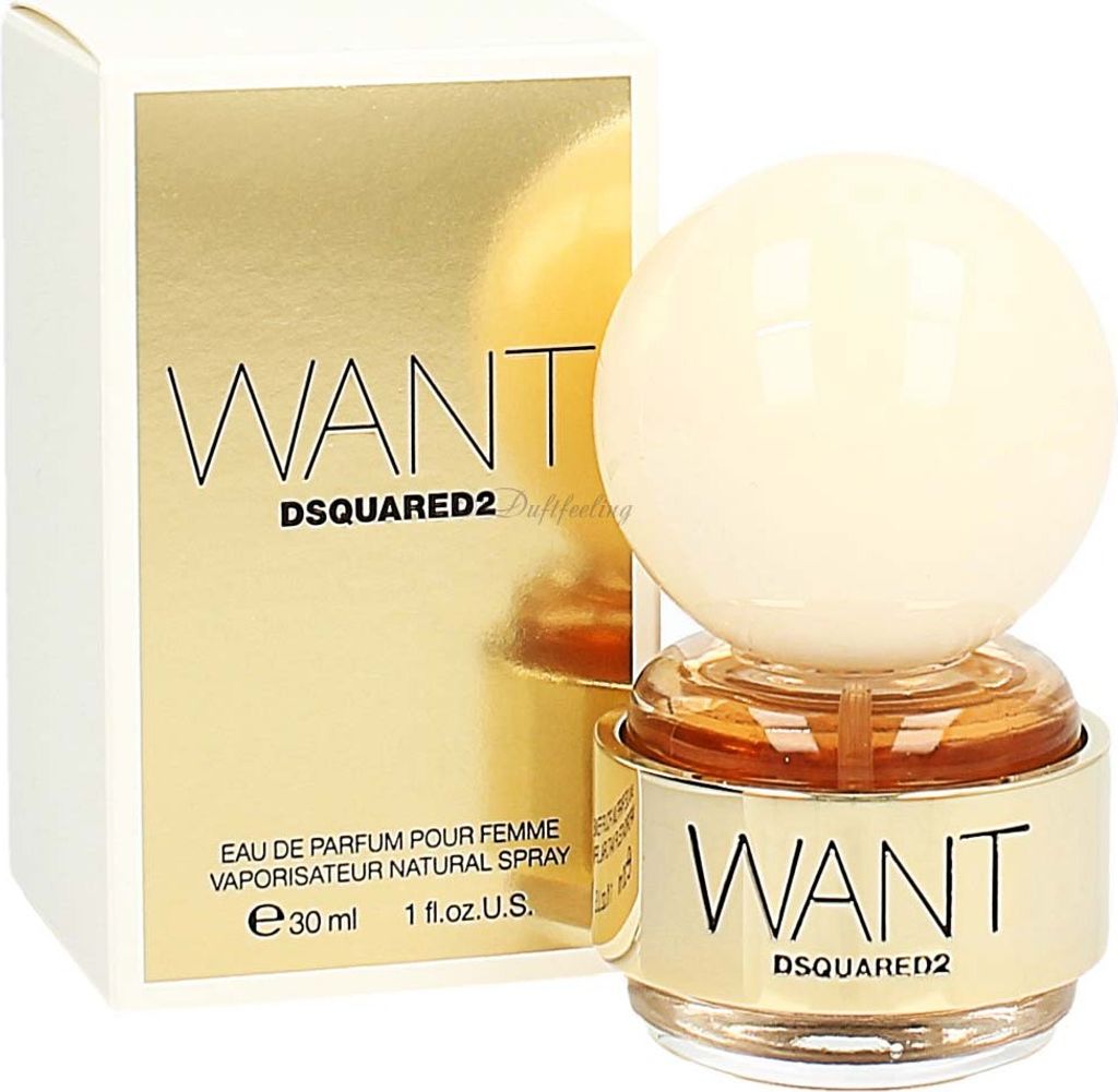 Dsquared2 Want, Frauen, 30 ml, Mandarine, Neroli, Vanille, Produktbild 