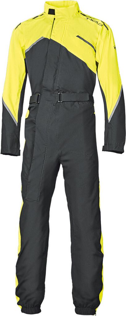 Held Monsun II 1-Teiler Motorrad Regenkombi, schwarz/gelb, XS