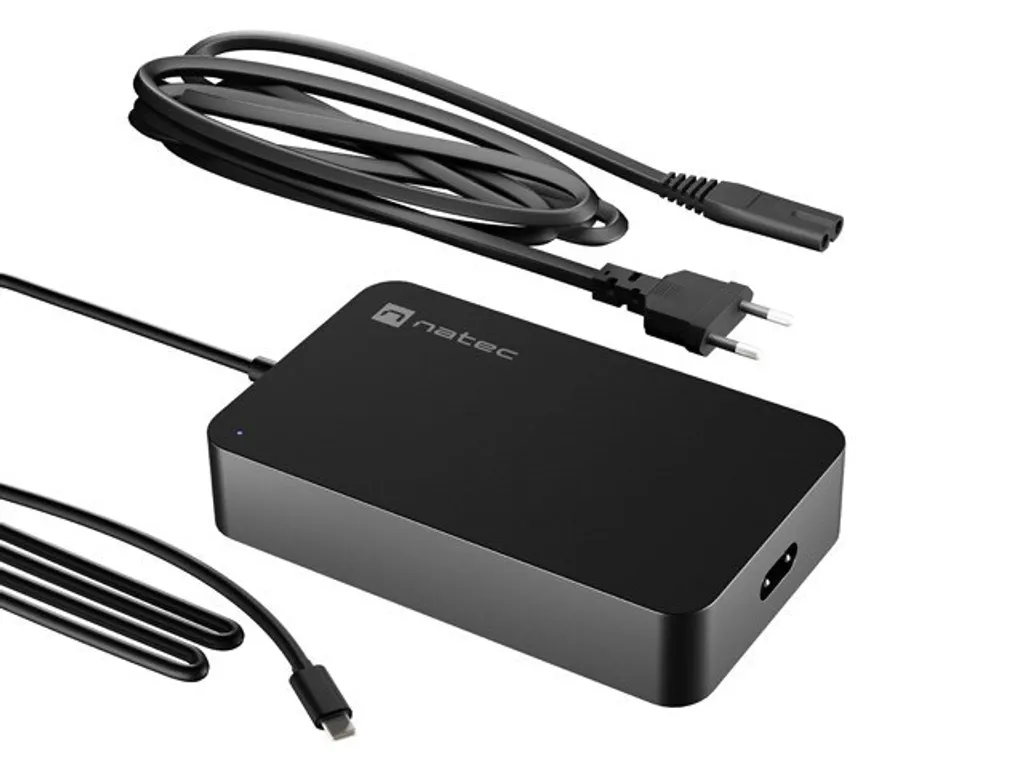 Natec Grayling Chargeur Rapide USB-C 90W avec Technologie de Sécurité