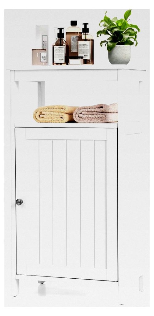 Badezimmerschrank mit 2 Schubladen, Badschrank aus Holz, kleine Badkommode, Badezimmerregal mit Anti-Rutsch-Füßen, Beistellschrank für Wohnzimme...