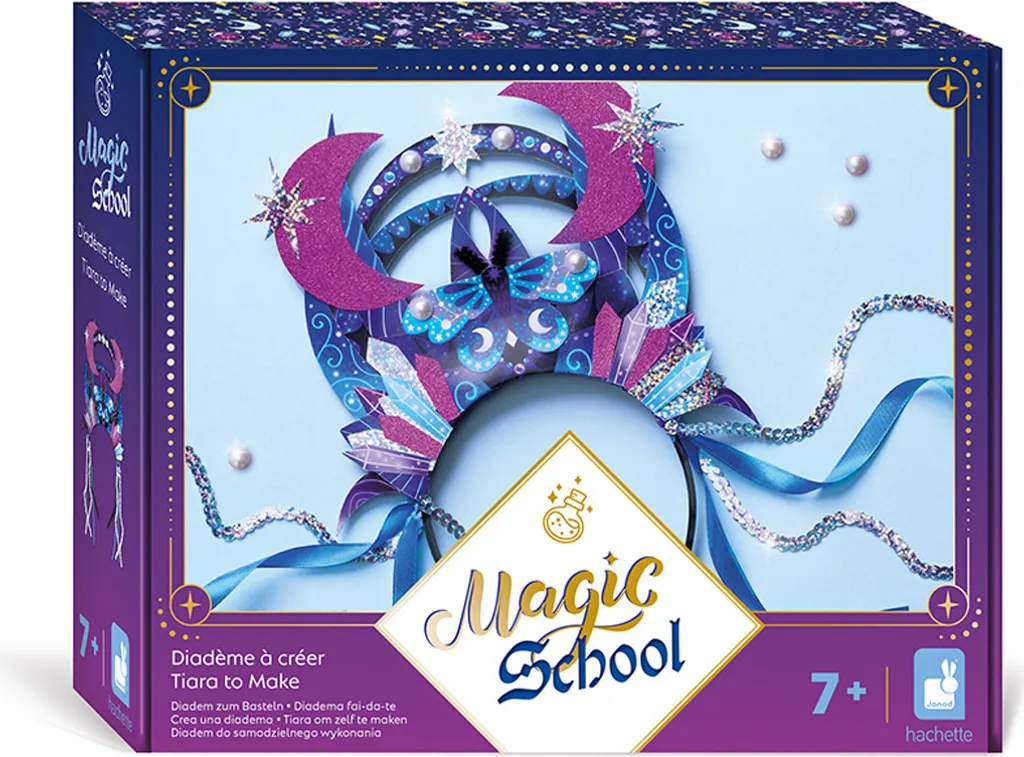 Diadème magique holographique Janod : Kit de création pailleté 7 ans