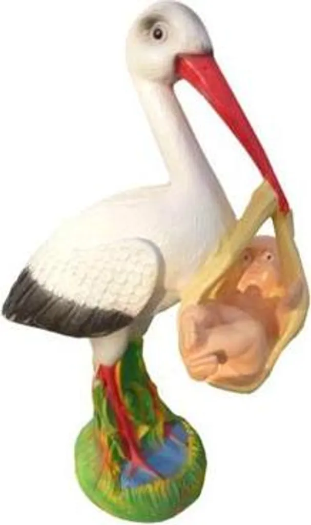 Statue Cigogne 80cm - Grande Figurine Oiseau Abstraite Design Moderne