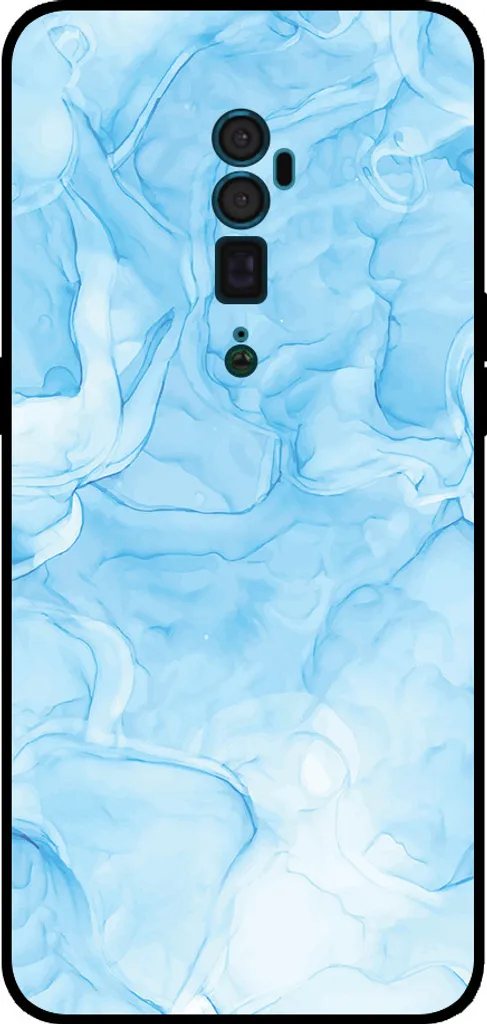 Custodia Oppo Reno 10X Zoom Marmo Azzurro | Cover TPU Smartphonica