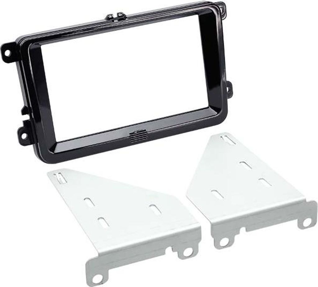 Radioblende SEAT für Skoda VW 2DIN piano black Profi Installer Kit