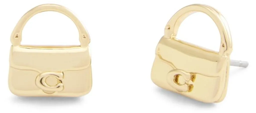 Boucles d'oreilles Sac à Main 37527579GLD710 en métal doré brillant